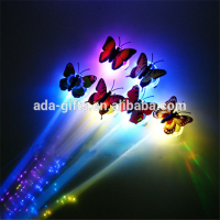 wholesale butterfly led hair clip party favor flashing colorful led hair decoration clip