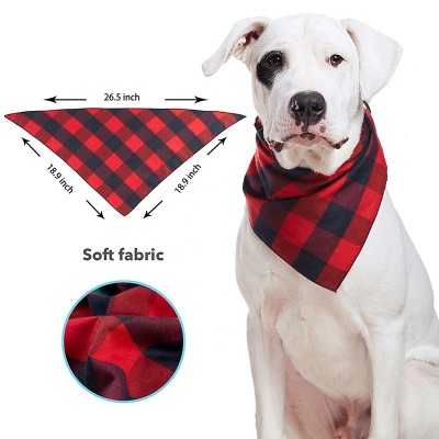 Wholesale Custom Logo Collar Scarf Personalized Plaid Cotton Dog Bandana