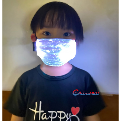 2021Hot Sale Dancing LED Light up Face Masks Glow In Dark Mouth Eye Party Maskes Halloween christmas for children