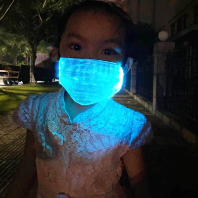 Washable Adjustable Earloop Kids Reusable Fiber Optic Fiber Mask For Kids Children