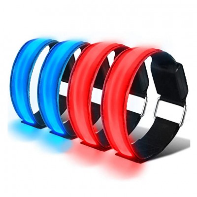 High Visibility Safety Reflective Sports Event Wristbands Reflective Gear  Sports Lights Rechargeable LED Armband