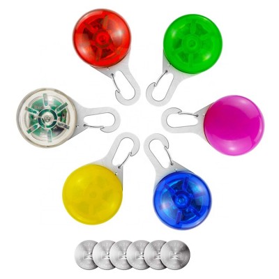 Flashing Colour Light Up Collar Led Clip On Silicone Pendant Dog Lights