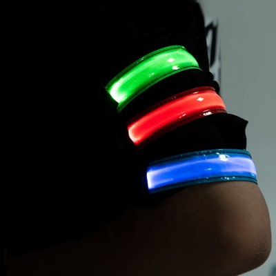 USB Rechargeable  Led Light Up Band Glow In Dark Night Running Gear Safety Reflective Sports  Wristband