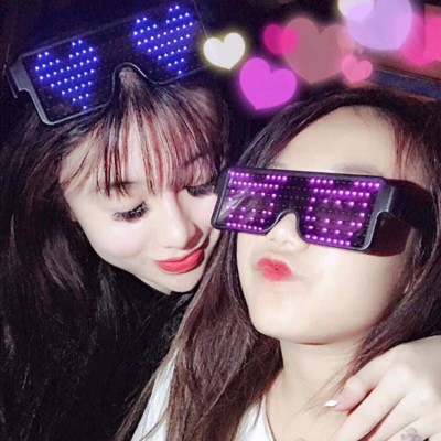 LED luminous glasses USB Rechargeable glasses LED for halloween christmas Festival party LED luminous glasses